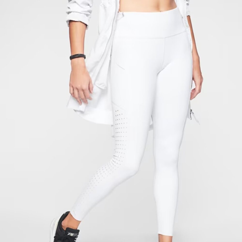 Athleta Contender Laser Cut Leggings 7/8 Tight